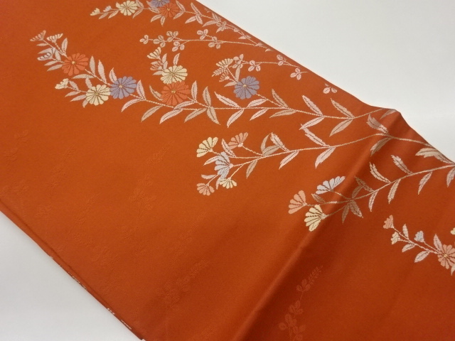 菊模様織出し名古屋帯